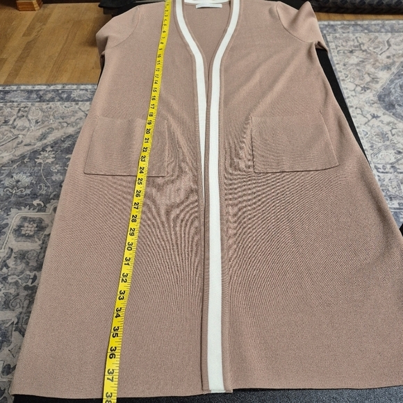 Tahari Long Open-Front Cardigan - Size S - Picture 10 of 16
